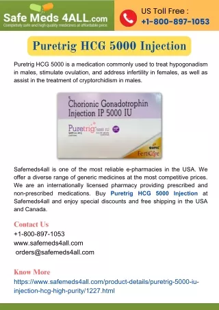 Puretrig HCG 5000 Injection