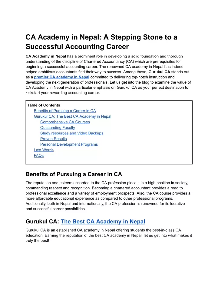 ca academy in nepal a stepping stone