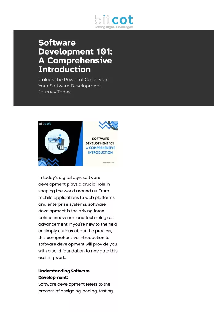 software development 101 a comprehensive