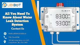 All You Need To Know About Water Leak Detection System