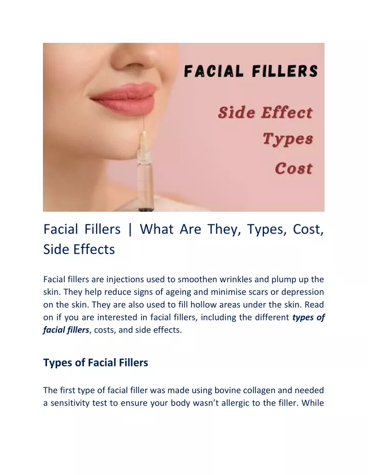 facial fillers what are they types cost side