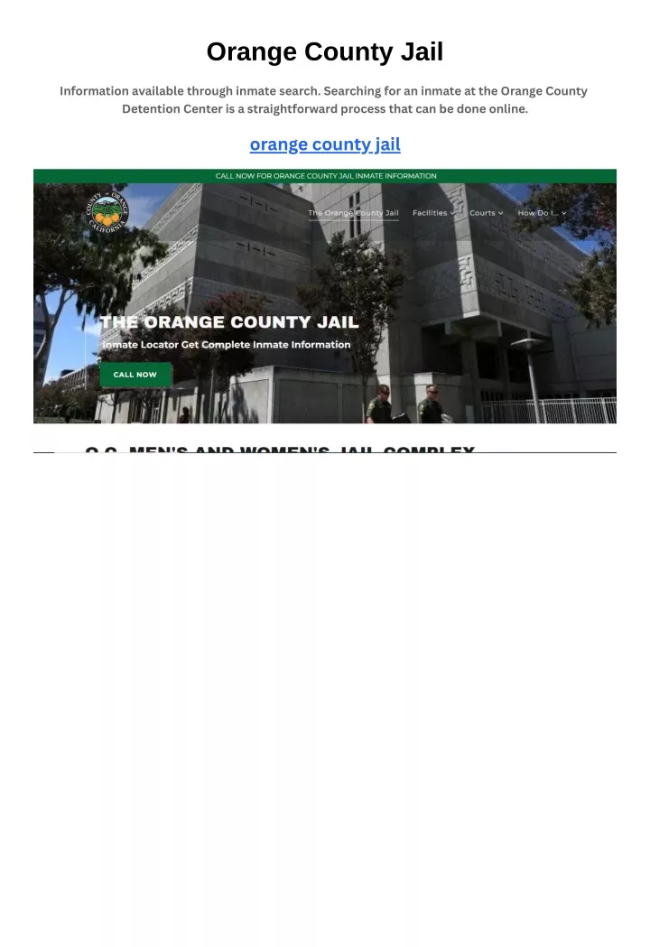 orange county jail