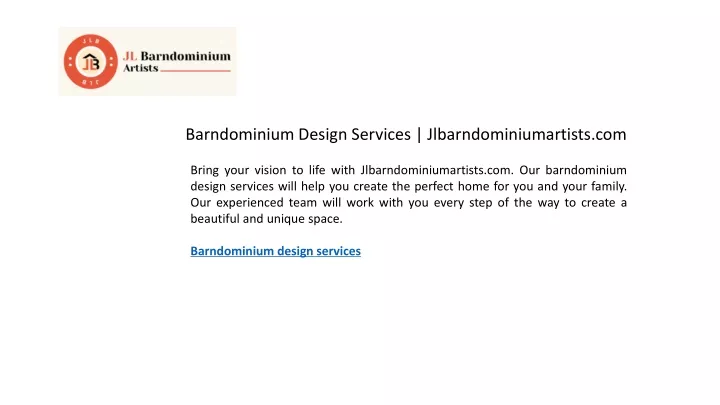 barndominium design services