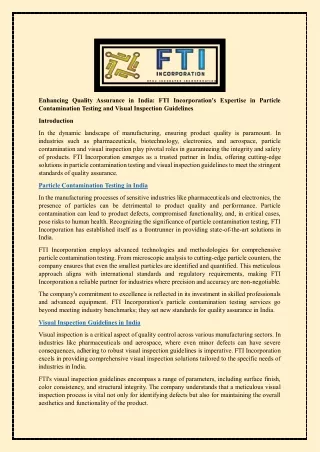 enhancing quality assurance in india