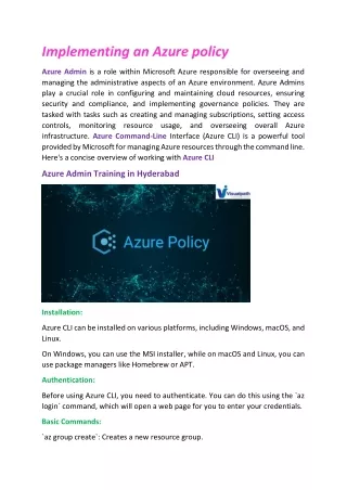 MS Azure Training in Hyderabad | MS Azure Training in Ameerpet