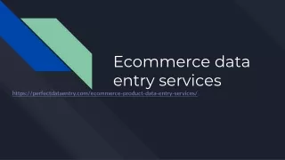 Ecommerce data entry services