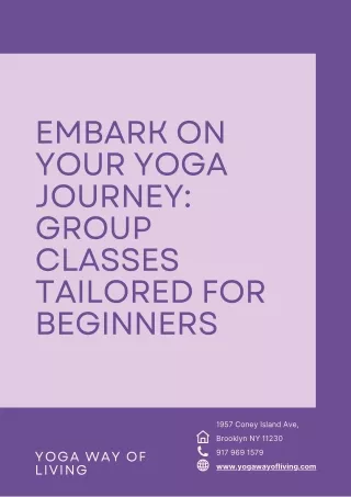 Embark on Your Yoga Journey Group Classes Tailored for Beginners