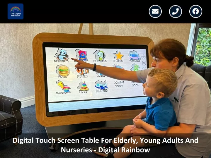digital touch screen table for elderly young