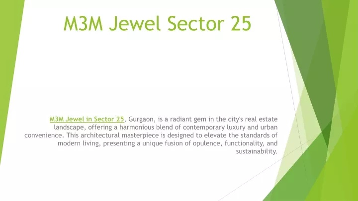 m3m jewel sector 25