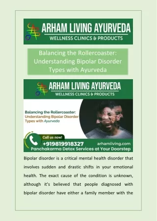 Balancing the Rollercoaste Understanding Bipolar Disorder Types with Ayurveda