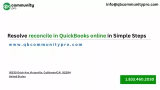 Resolve reconcile in QuickBooks online in Simple Steps