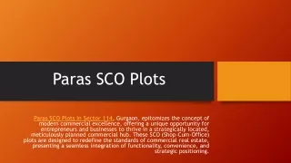 paras sco plots