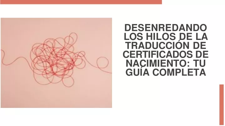 desenredando los hilos de la traducci