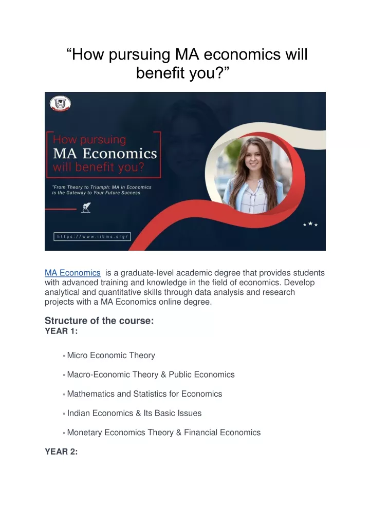 how pursuing ma economics will benefit you
