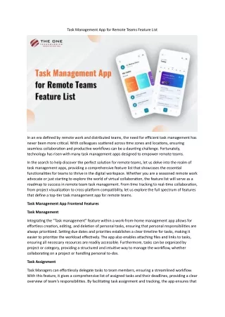 task management app for remote teams feature list