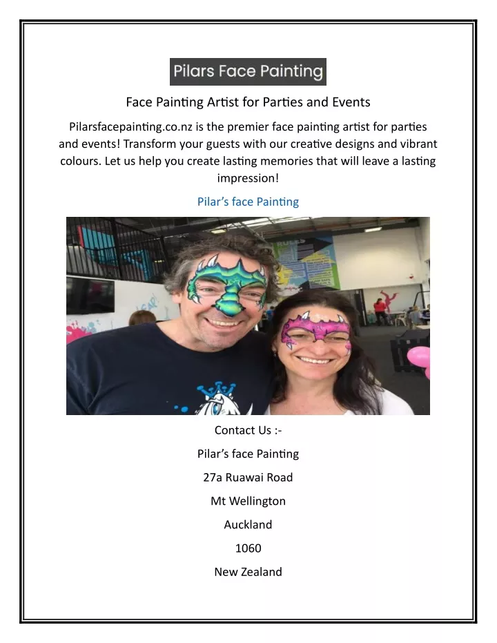 face painting artist for parties and events