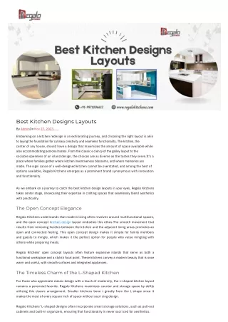 best kitchen designs layouts