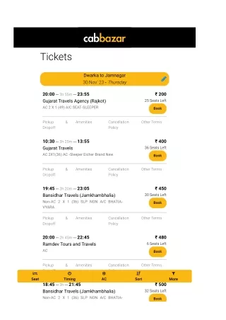 Dwarka to Jamnagar Bus Price | Dwarka to Jamnagar Bus Ticket