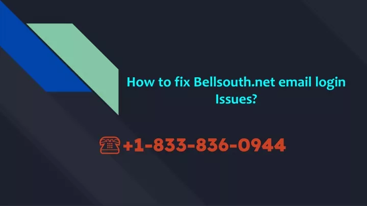 how to fix bellsouth net email login issues