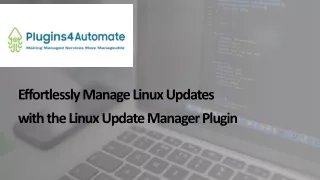 Effortlessly Manage Linux Updates  with the Linux Update Manager Plugin