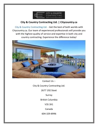 City & Country Contracting Ltd. Citycountry.ca