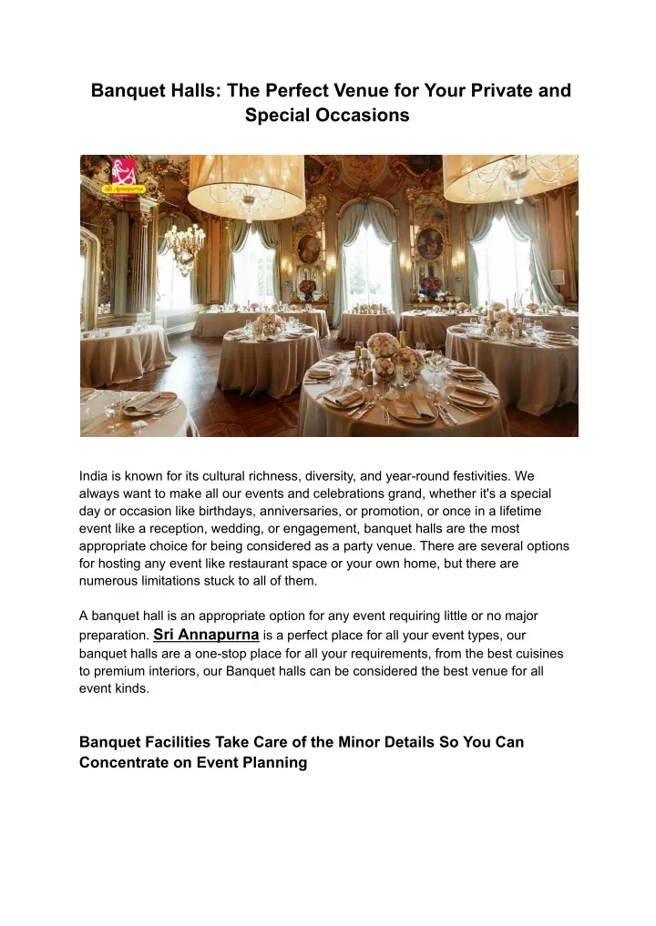 banquet halls the perfect venue for your private