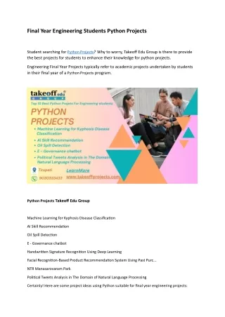 final year engineering students python projects