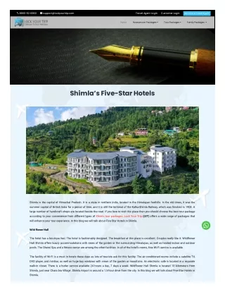 five star hotel in shimla