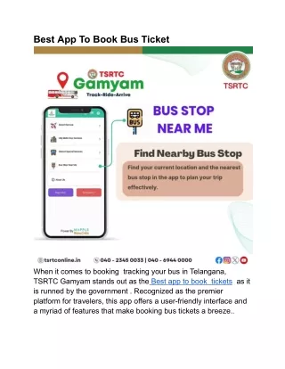 best app to book bus ticket