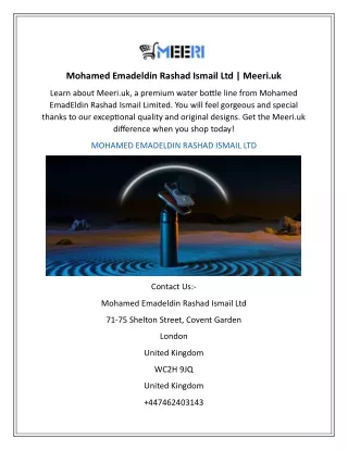 Mohamed Emadeldin Rashad Ismail Ltd  Meeri.uk
