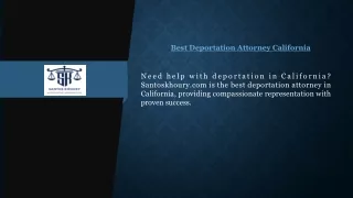 Best Deportation Attorney California Santoskhoury.com