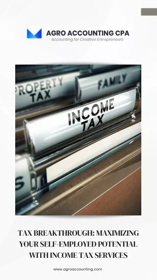 Tax Breakthrough Maximizing Your Self-Employed Potential with Income Tax Services