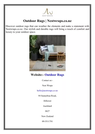 Outdoor Rugs  Nestwraps.co.nz