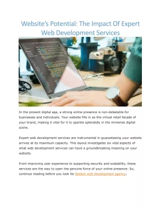 website s potential the impact of expert