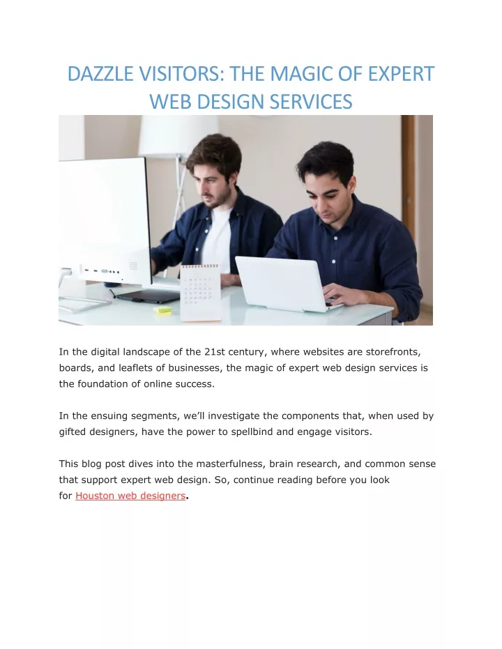 dazzle visitors the magic of expert web design