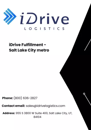 iDrive Fulfillment - Salt Lake City metro
