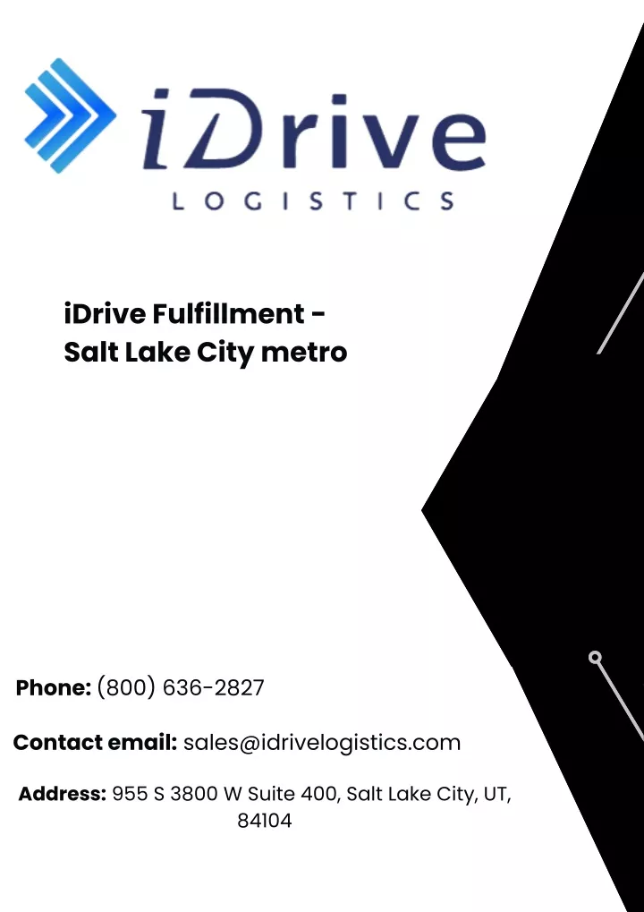 idrive fulfillment salt lake city metro