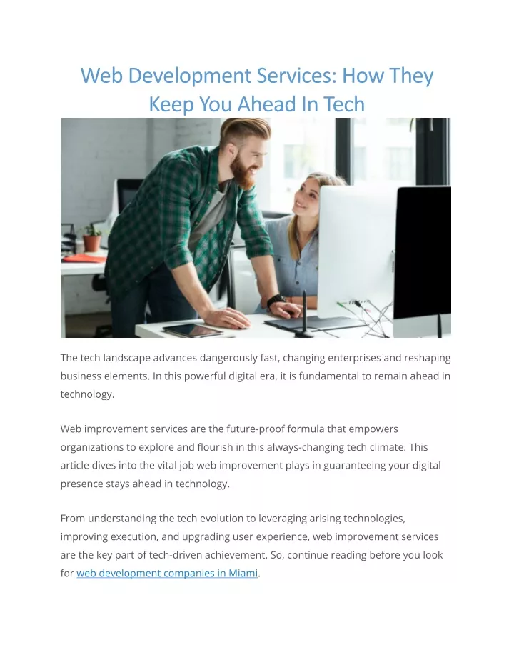 web development services how they keep you ahead