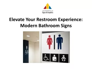 Elevate Your Restroom Experience Modern Bathroom Signs