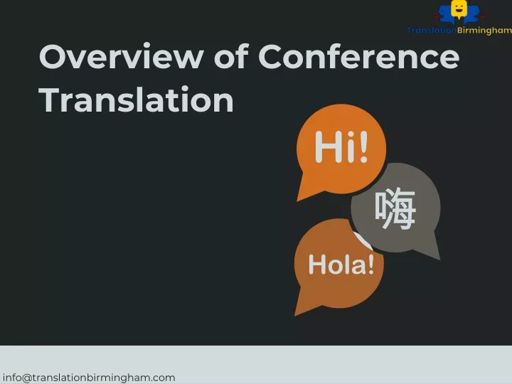 overview of conference translation