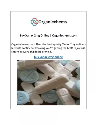 Buy Xanax 2mg Online Organicchems