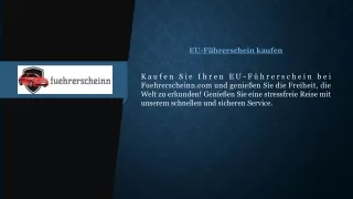 EU-Führerschein kaufen | Fuehrerscheinn.com