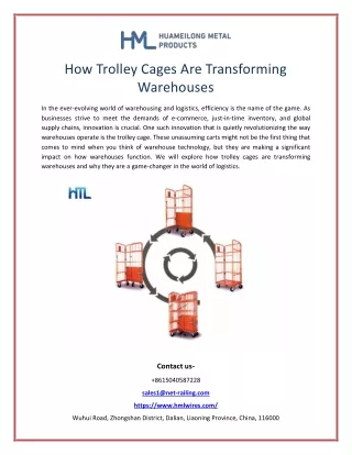 How Trolley Cages Are Transforming Warehouses
