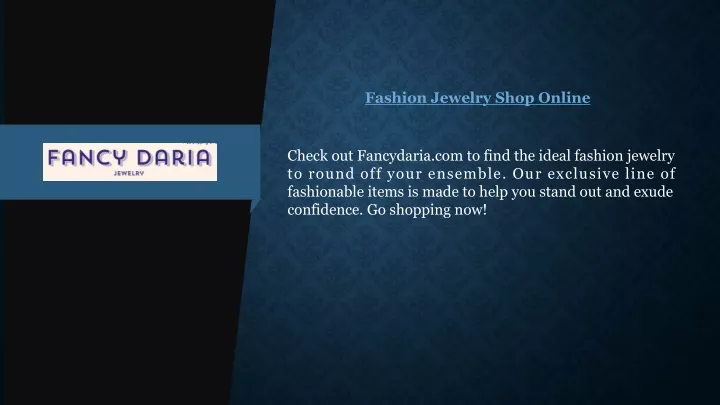 fashion jewelry shop online