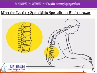Meet the Leading Spondylitis Specialist in Bhubaneswar