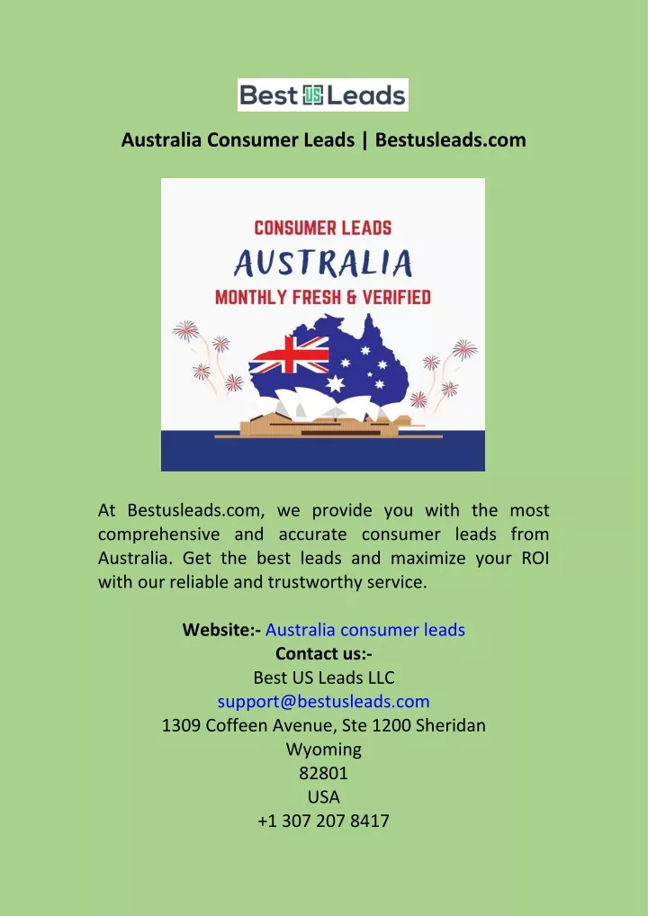 australia consumer leads bestusleads com