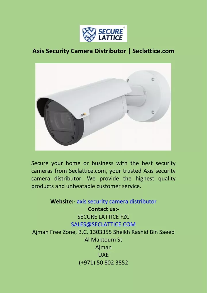 axis security camera distributor seclattice com
