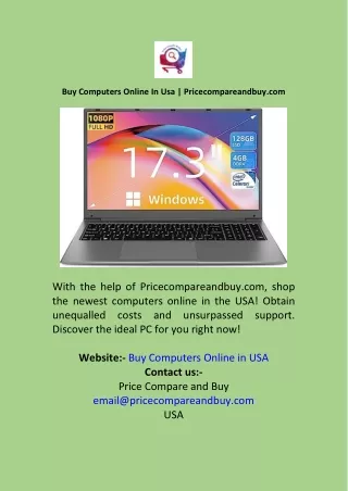 Buy Computers Online In Usa  Pricecompareandbuy.com