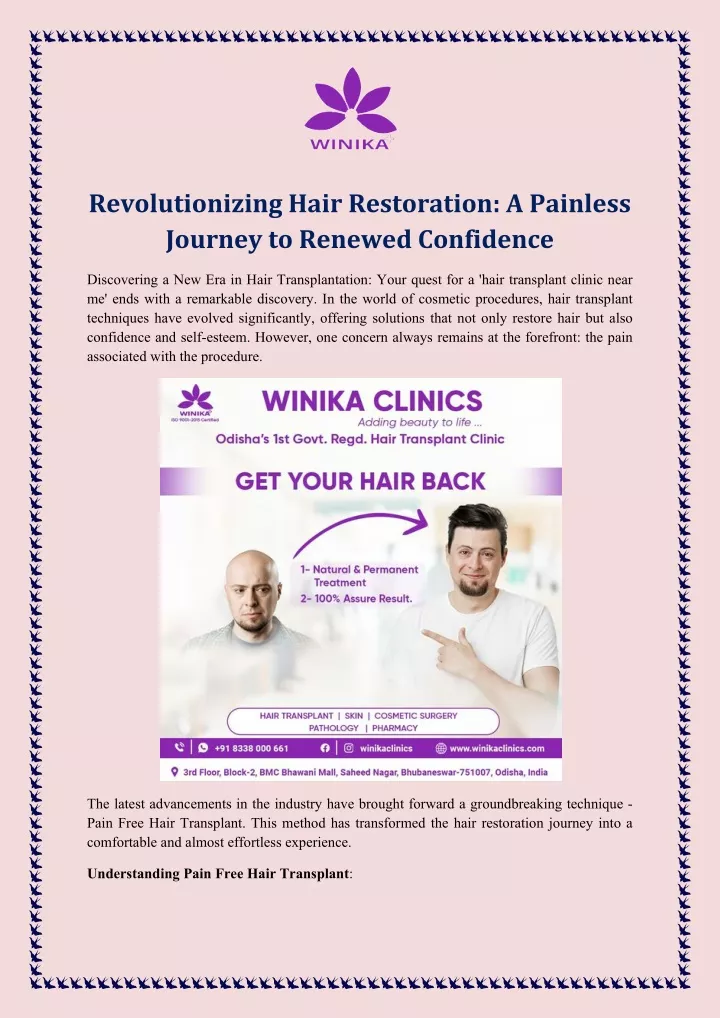 revolutionizing hair restoration a painless