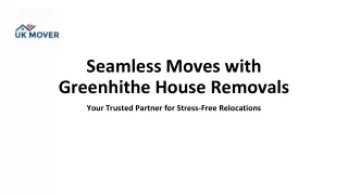 House Removals in Greenhithe